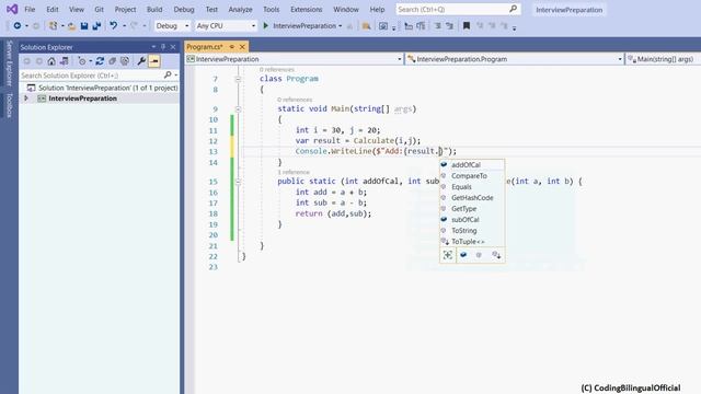How to return multiple values from a function using tuple in c# in English смотреть онлайн