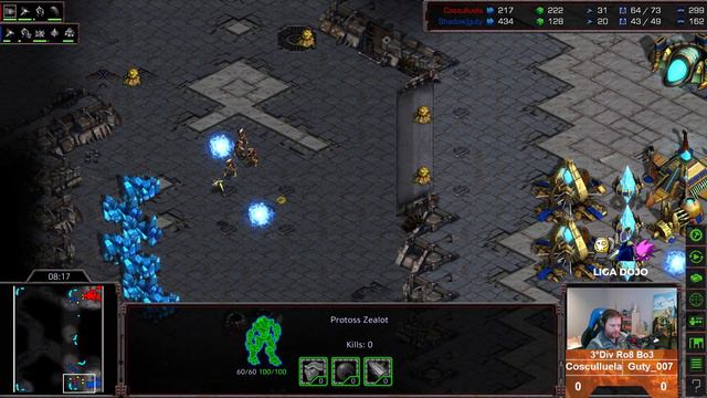 Starcraft Dojo StarLeague#9: 3° Div, Cuartos de final; Pancho vs Yagami ; Cosculluela vs Guty_007 смотреть онлайн