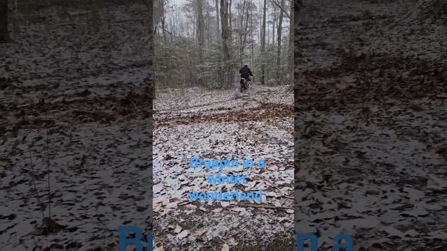 Brappin in a winter wonderland. #snow #dirtbike #brappp #xr250r #drift смотреть онлайн