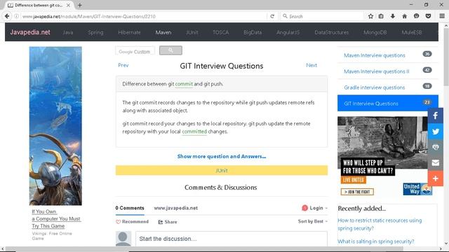 Difference between git commit and git push.
| javapedia.net смотреть онлайн