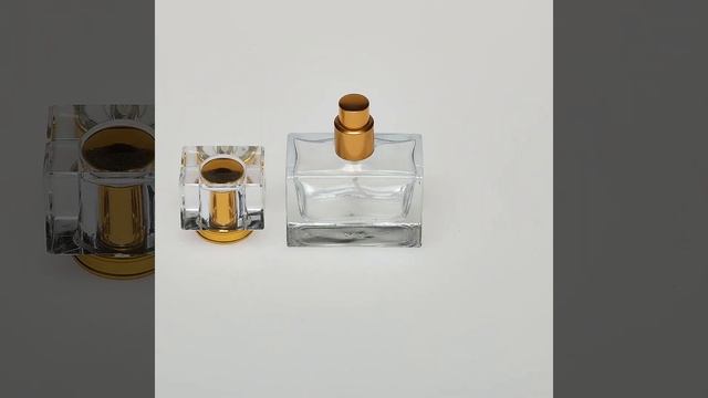 1 oz (30ml) Fancy Square Glass Bottle with Gold Spray Pump and Color Overcap смотреть онлайн