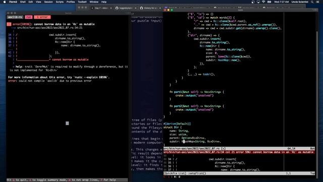 [Rust Programming] Advent of Code 2022 Day 7 - No Space Left On Device смотреть онлайн