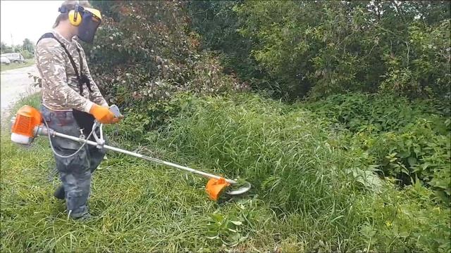 Тестируем бензотриммер Рысь БТР 52