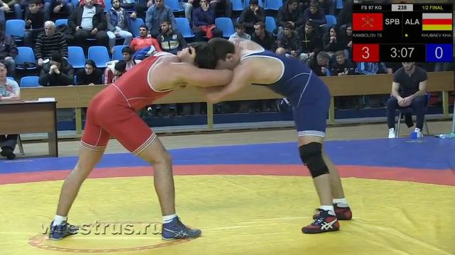 97 кг. Камболов Темболат - Хубаев Хасан смотреть онлайн