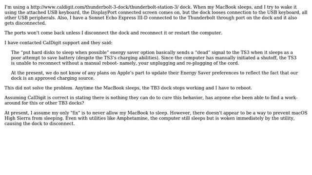 Apple: Thunderbolt 3 Dock Disconnects When MacBook Sleeps (2 Solutions!!)