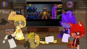 FNAF 1 + Golden Freddy Reacts to Labyrinth