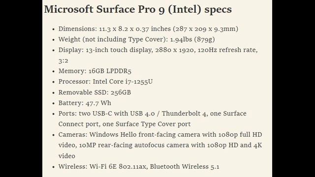 Microsoft Surface Pro 9 Intel review смотреть онлайн