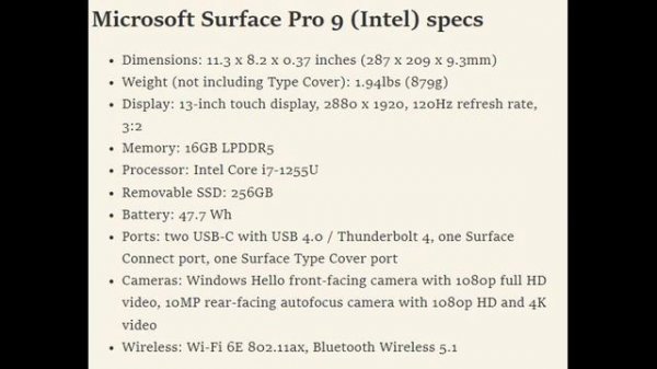 Microsoft Surface Pro 9 Intel review