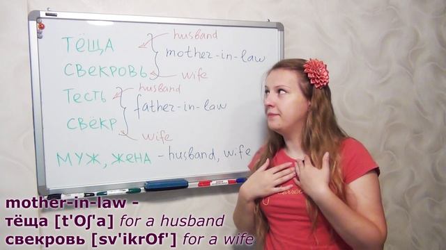 #55 Russian family members 2 - муж, жена, тёща, тесть... husband, wife, mother-in-law... смотреть онлайн