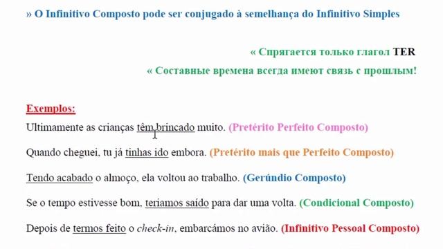 Португальский урок 10: Infinitivo Impessoal Composto - Составной Инфинитив в Португальском Языке смотреть онлайн