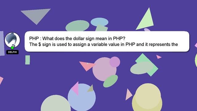 PHP : What does the dollar sign mean in PHP? смотреть онлайн