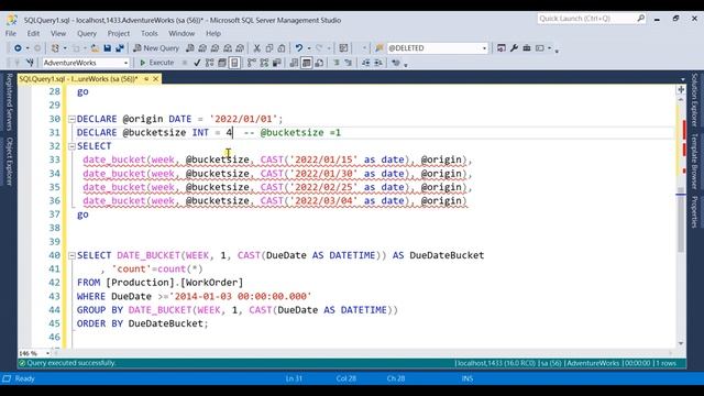 SQL Server 2022 預覽版 - 新函式 DATE_BUCKET смотреть онлайн
