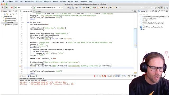 ⚡Lightning Network Paywall App with c-lightning & Python in 5 Minutes! #HackALapp ⚡ смотреть онлайн