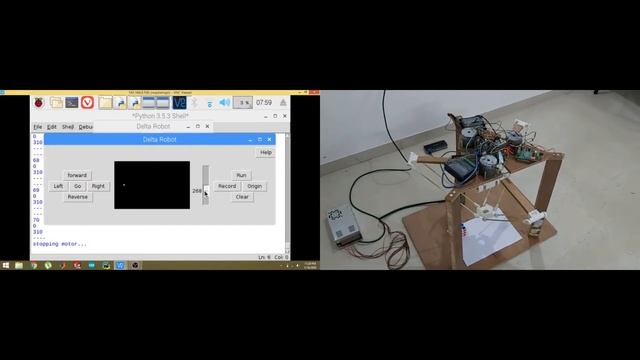 Delta Robot Using Raspberry Pi, Arduino, OpenCV and python смотреть онлайн