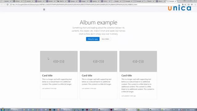 Bai 91 Thuc hanh Bootstrap 4 voi card deck layout смотреть онлайн