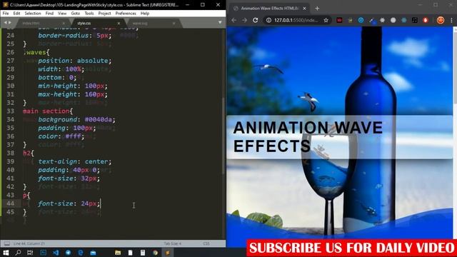 Animated Waves using SVG | | CSS Wavy Background - Html Css Background Trick - Pure Css Tutorial смотреть онлайн