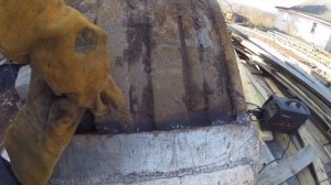 Ремонт ковша на экскаваторе caterpillar