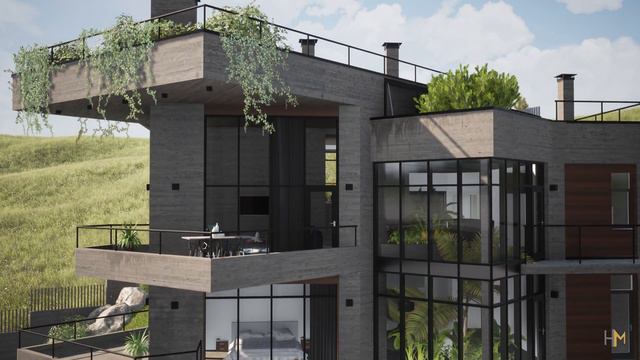 Architectural project presentation. Terrace House in Toksovo. смотреть онлайн
