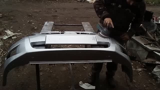 Подготовка и покраска бампера в автомобиле ЛАДА ПРИОРА 2008г смотреть онлайн