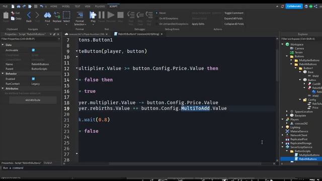 How to make a game like Button Simulator | Adding more stats | Roblox Studio [P5] смотреть онлайн