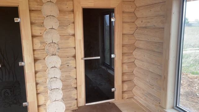 Баня на свайном фундаменте # Баня предфинишный вариант из сруба в Москве!!! смотреть онлайн