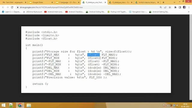 Datatype Range limits.h float.h || Tutorial & Example || C Language || Gujarati ||Tutorial 5(Part 6 смотреть онлайн