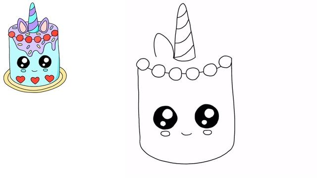 Как нарисовать симпатичный пирог | СУПЕР ЛЕГКИЙ КАВАЙСКИЙ РИСУНОК смотреть онлайн