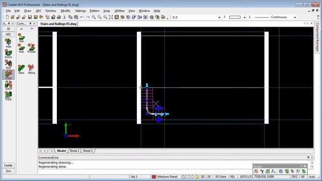 AEC_Stairs_ and_ Railings_in Caddie - AutoCAD Architecture compatible DWG CAD software смотреть онлайн