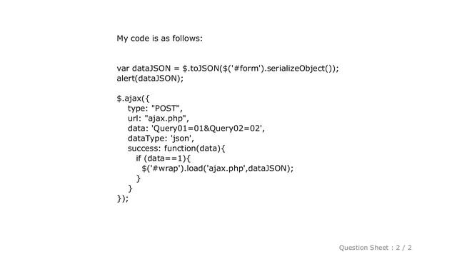 jQuery : jQuery: How to stop AJAX function escaping JSON string used to POST data смотреть онлайн