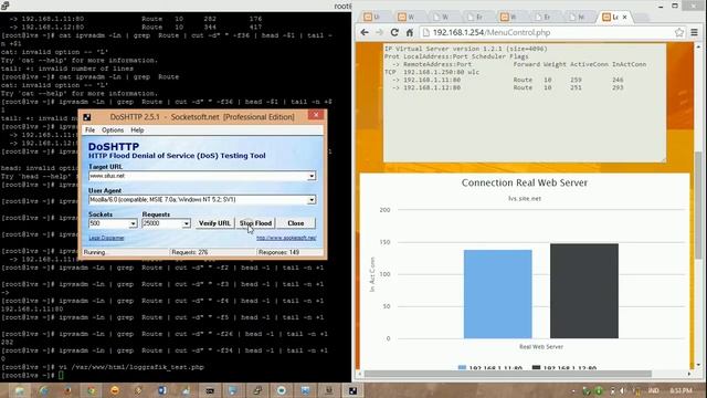 Test flooding web server - IPVSadm смотреть онлайн
