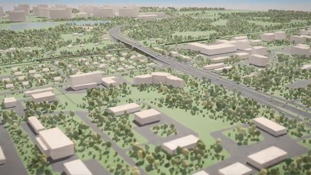 Путепровод через железную дорогу у платформы Новодачная в городе Долгопрудный Московской области смотреть онлайн