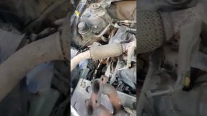 Kia Rio снятие выпускного коллектора.