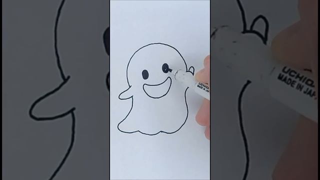 Лёгкие и простые рисунки для срисовки - Весёлое привидение | Рисовать ЛЕГКО #Shorts смотреть онлайн