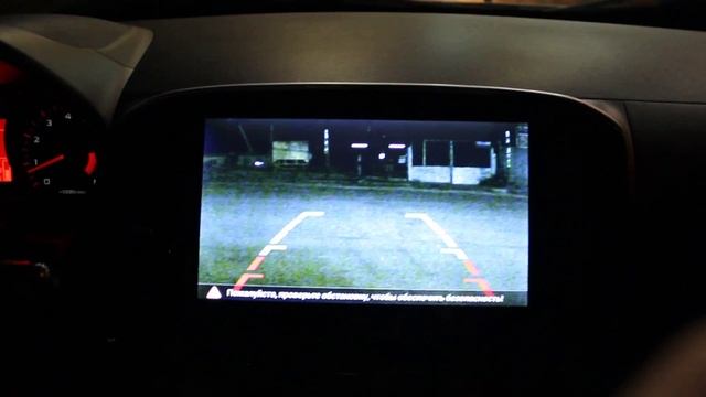 Парктроник через камеру заднего вида на экране ГУ Lancer X смотреть онлайн
