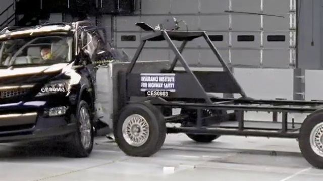 2008 Mazda CX-9 side IIHS crash test смотреть онлайн