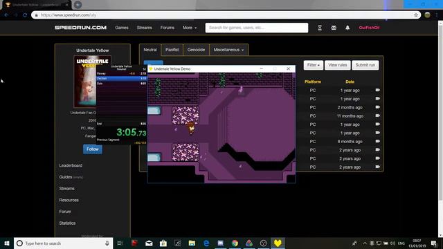 Undertale Yellow Speedrun 8:18.24 (Skip to 9:56) смотреть онлайн