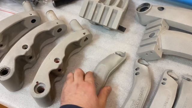 Детали после пескоструйной обработки.