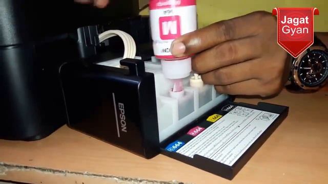 Epson L380/L360/L361/L365/L220/L210 ink Charging Process смотреть онлайн