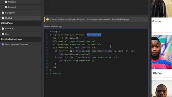 How to Webflow: Instant, on-page search - Tutorial (2019)