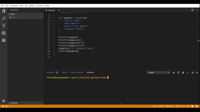 Tutorial Golang Bahasa Indonesia #Tutorial Slice GoLang смотреть онлайн