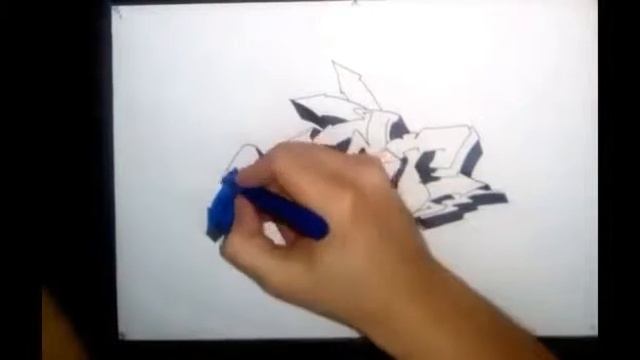 Туториал/как рисовать граффити на бумаге #2 смотреть онлайн
