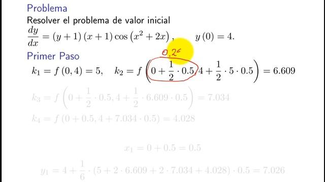Ejemplo del método de Runge-Kutta de orden 4 смотреть онлайн