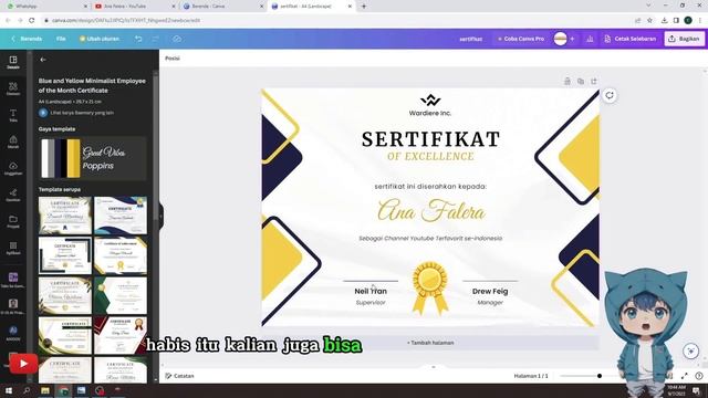 Cara Membuat Sertifikat di Canva смотреть онлайн