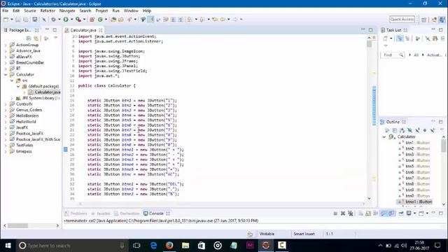 Calculator in Java swing смотреть онлайн