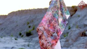 Палантин набивной (вискоза) "10676", вид 1