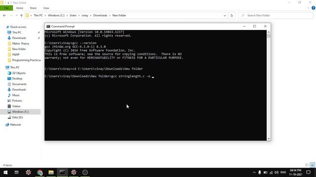 Execution of C program from python in command prompt - Windows смотреть онлайн