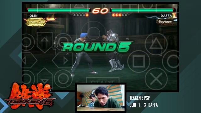 OLDA 2 TEKKEN 6 PSP Olin (Law) VS Daffa (Armor) PART 2