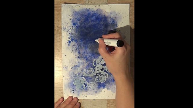 Рисуем цветы сакуры маркером и акварелью. Watercolor painting demonstration flowers of sakura смотреть онлайн