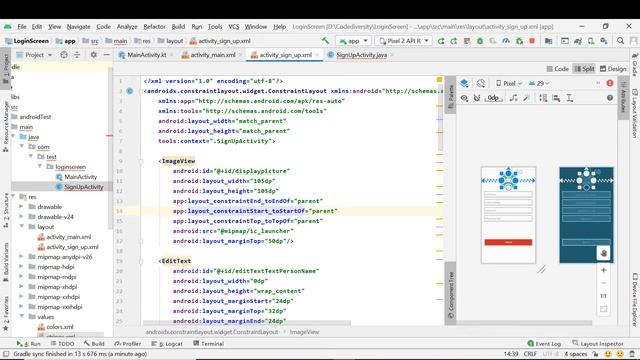 Sign Up Screen with Image Uploading from Camera and Gallery using Android Studio - Kotlin смотреть онлайн