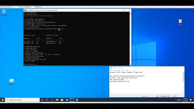 Windows TCPIP Finger Command / C2 Channel and Bypassing Security Software смотреть онлайн